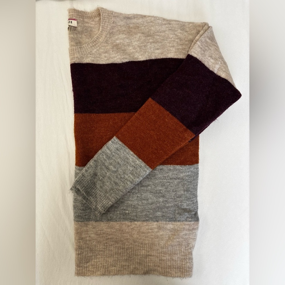 Women’s ANDREE Colorblock Crewneck Sweater – Size Small – Super Soft